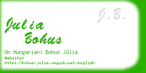 julia bohus business card